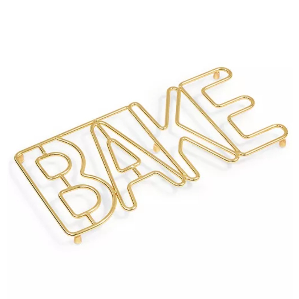 Martha Stewart Gold "BAKE" Wire Trivet